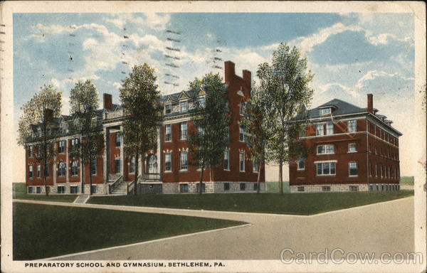 1915 Bethlehem,PA Preparatory School and Gymnasium Lehigh,Northampton County