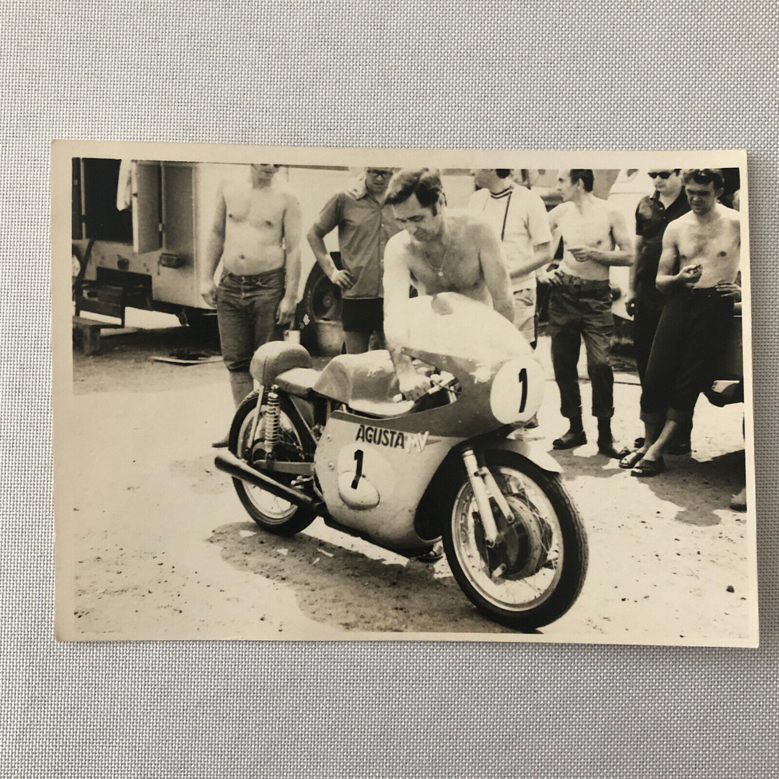 Vintage Motorcycle Racing Photo photograph MV Augusta Bike 1971 Giacomo Agostini