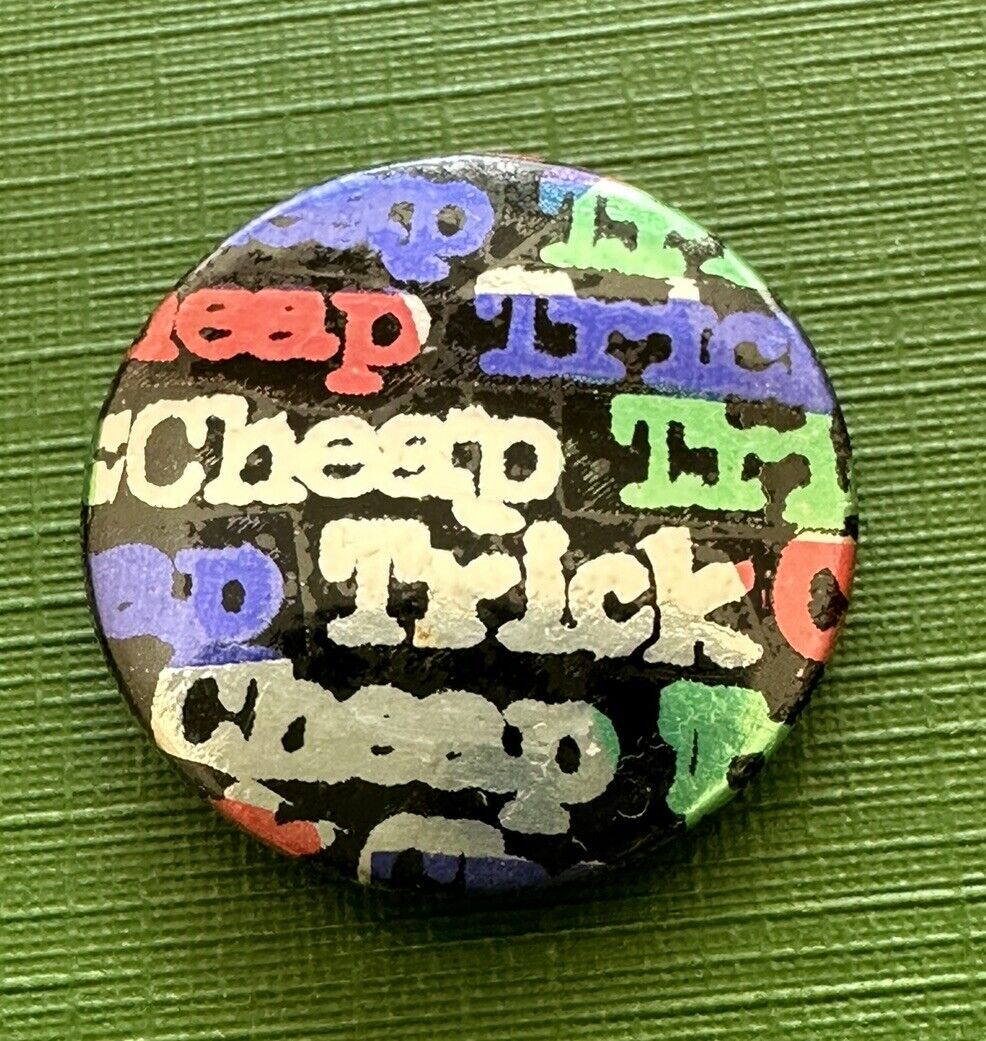 Vintage 1980s Cheap Trick pin button badge pinback 1” inch