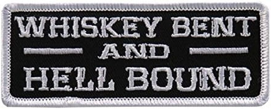 LOT OF 10  Whiskey Bent and Hell Bound Patch   - 4.0 X 1.5 iron on sew on