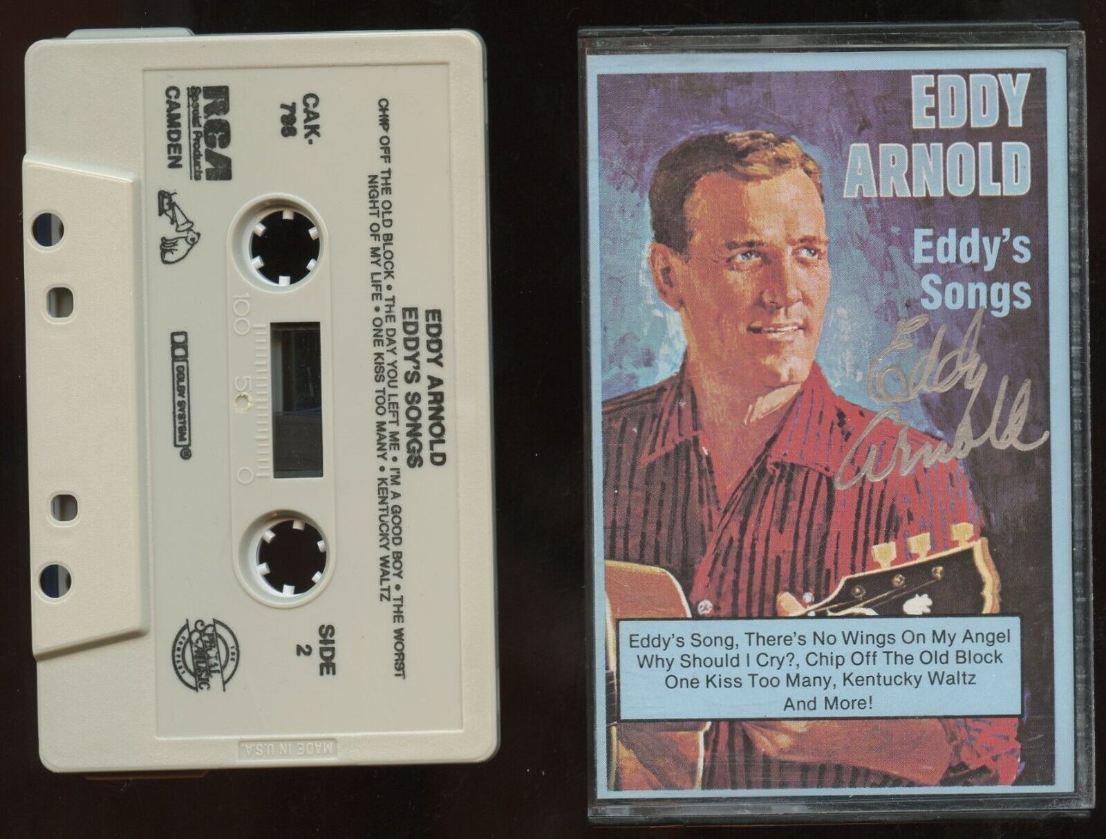 Eddy Arnold signed autographed Eddy's Songs Album Cassette Tape BAS Stickered