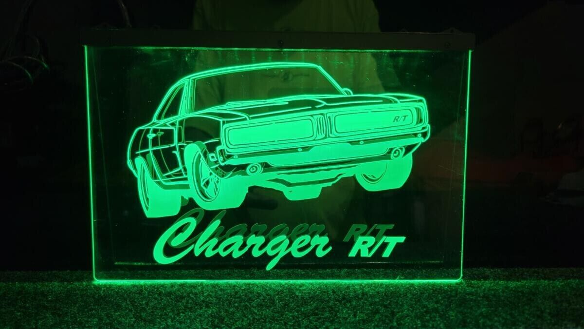 Charger Dodge 1969 RT 440 Mopar  7 Color LED  Led Neon Light Wall Sign Man Cave