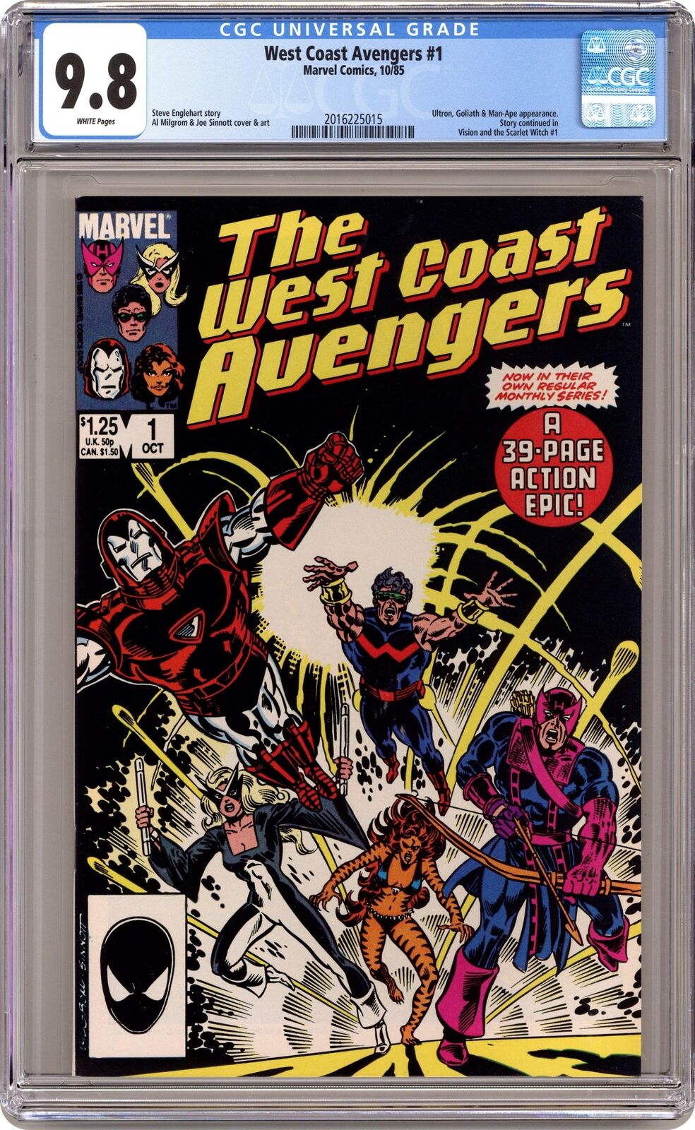 Avengers West Coast #1 CGC 9.8 1985 2016225015