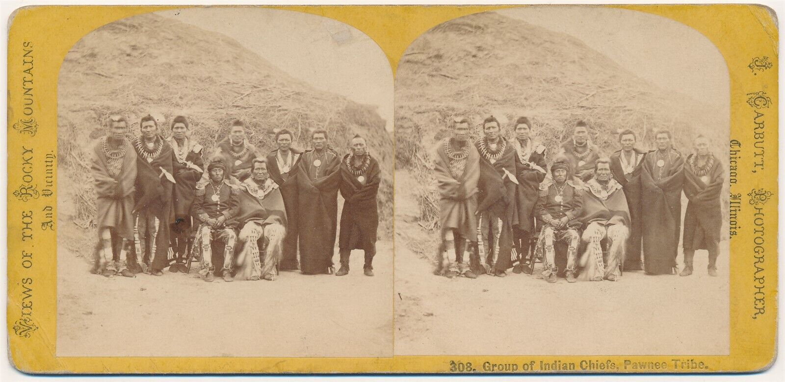 INDIANS SV - Pawnee Indian Chiefs - John Carbutt 1860s