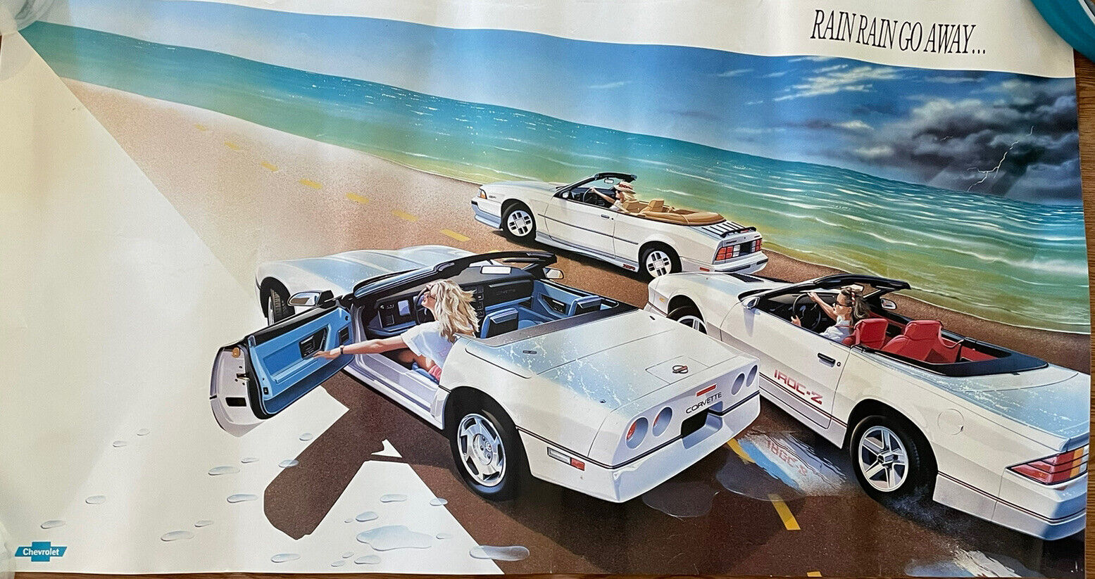 1988 Chevrolet GM Canada IROC Camaro Corvette Large Dealer Poster 2 Sided Specs