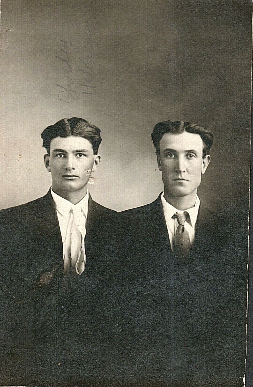 Postcard Hildebrand,Charley & Friend Hobart McRadcliffe,1900s Real Photo 