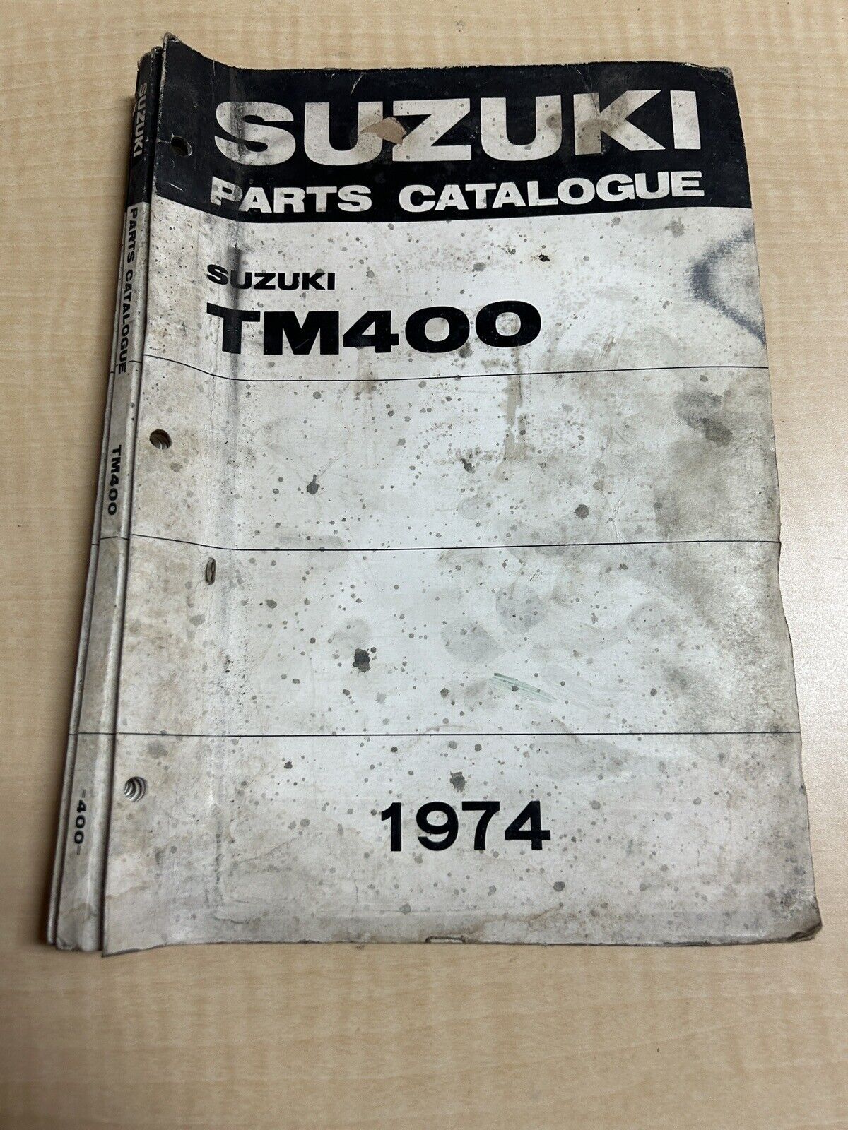 Suzuki Used 1974 TM400 Parts Catalogue Manual N. America 4th Edition S-1041