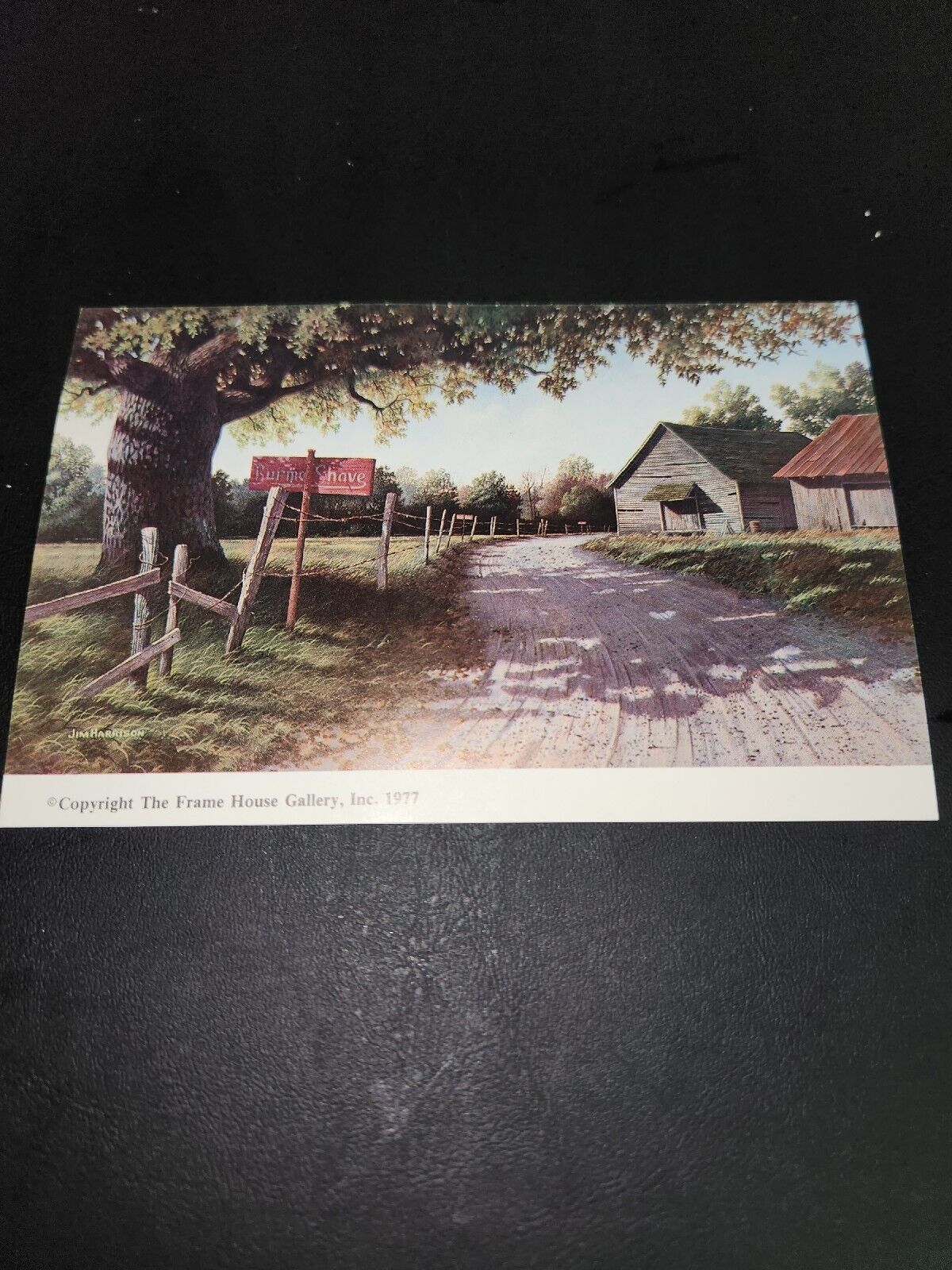 Frame House Gallery 6x4 Vintage Jim Harrison Burma Shave Postcard
