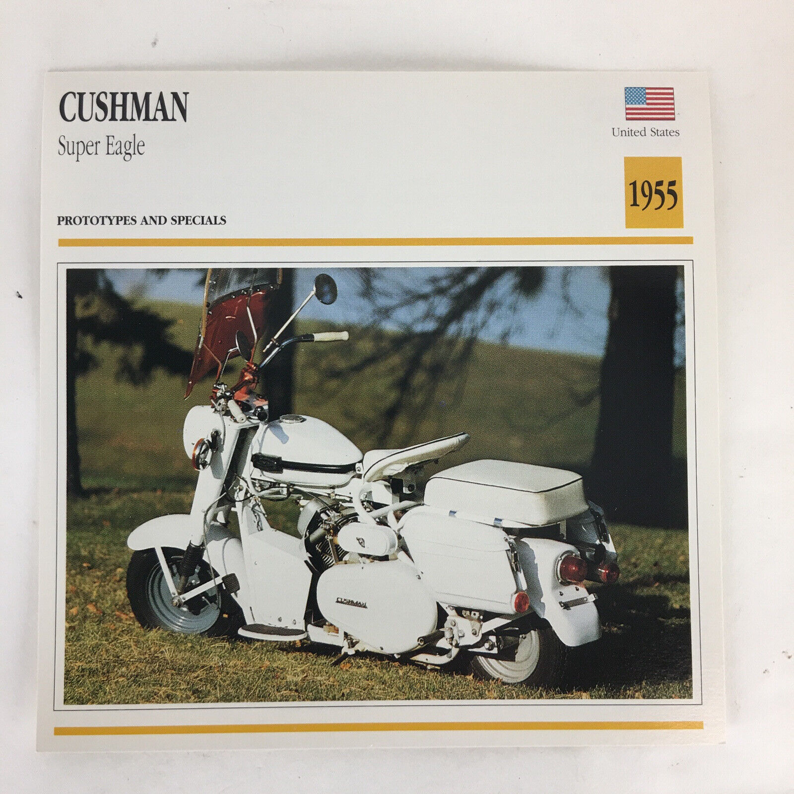 Cushman Super Eagle - 1955 Spec Sheet Info Card 