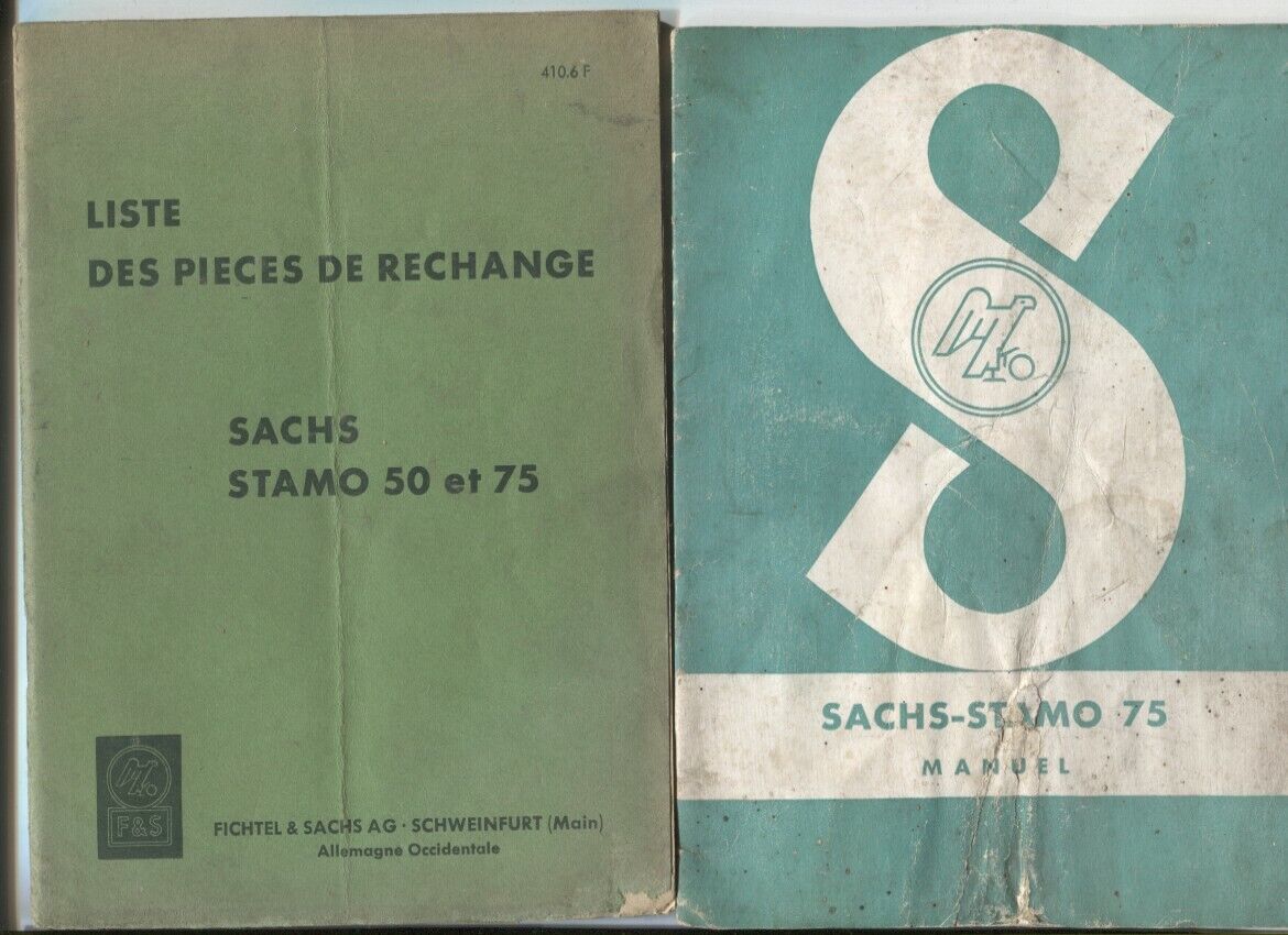 N°59 /  SACHS-STAMO 75 manuel et piéces textes français  1958 ?