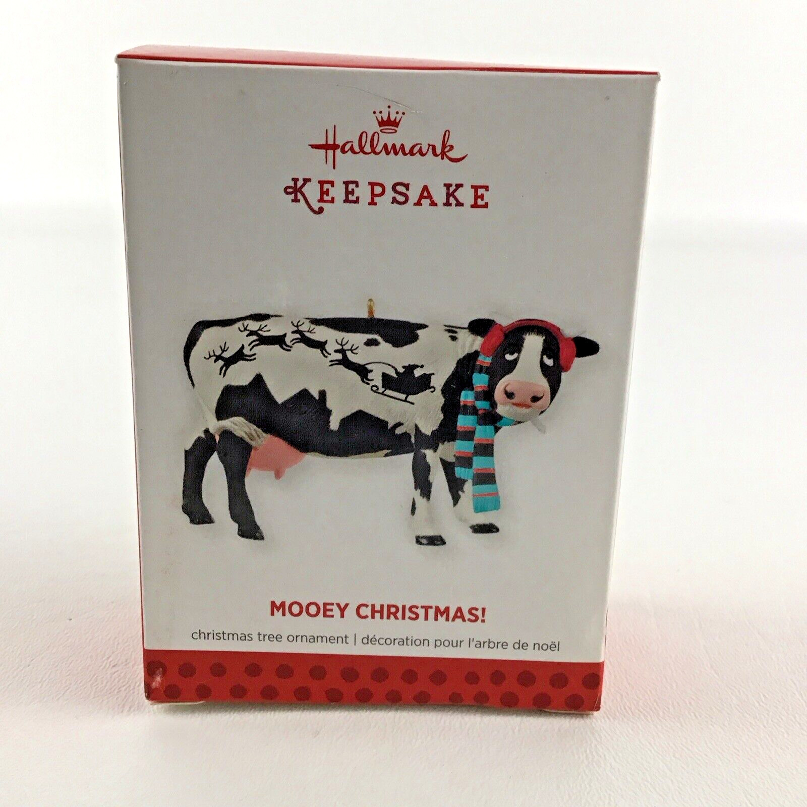 Hallmark Keepsake Mooey Christmas Tree Ornament Jolly Cow Farm New 2013
