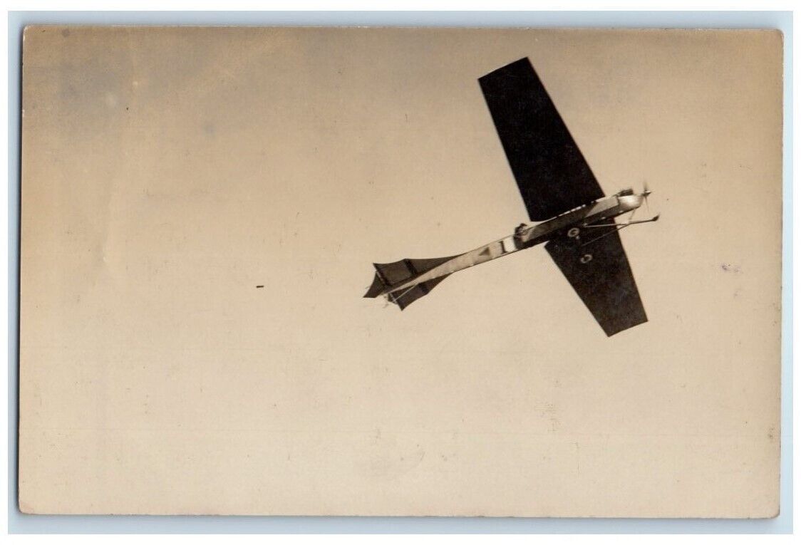 1911 Arthur Lantham Monoplane Antoinette San Francisco CA RPPC Photo Postcard