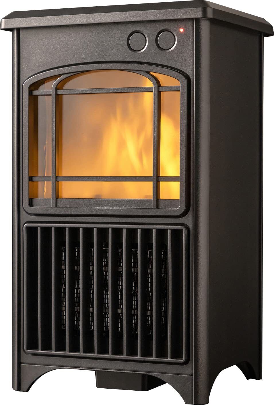Topland Ceramic Heater Fireplace Illumination SC-DCH300BK black