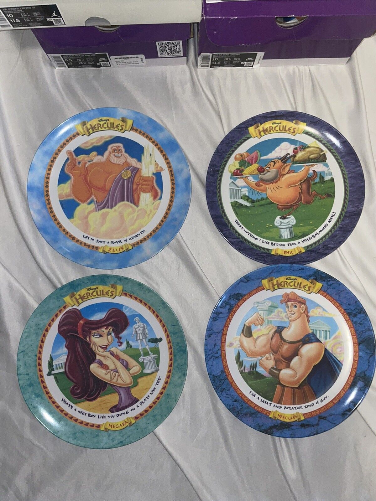 Vintage 1997 McDonalds Walt Disney Hercules Movie Plate Set of 4
