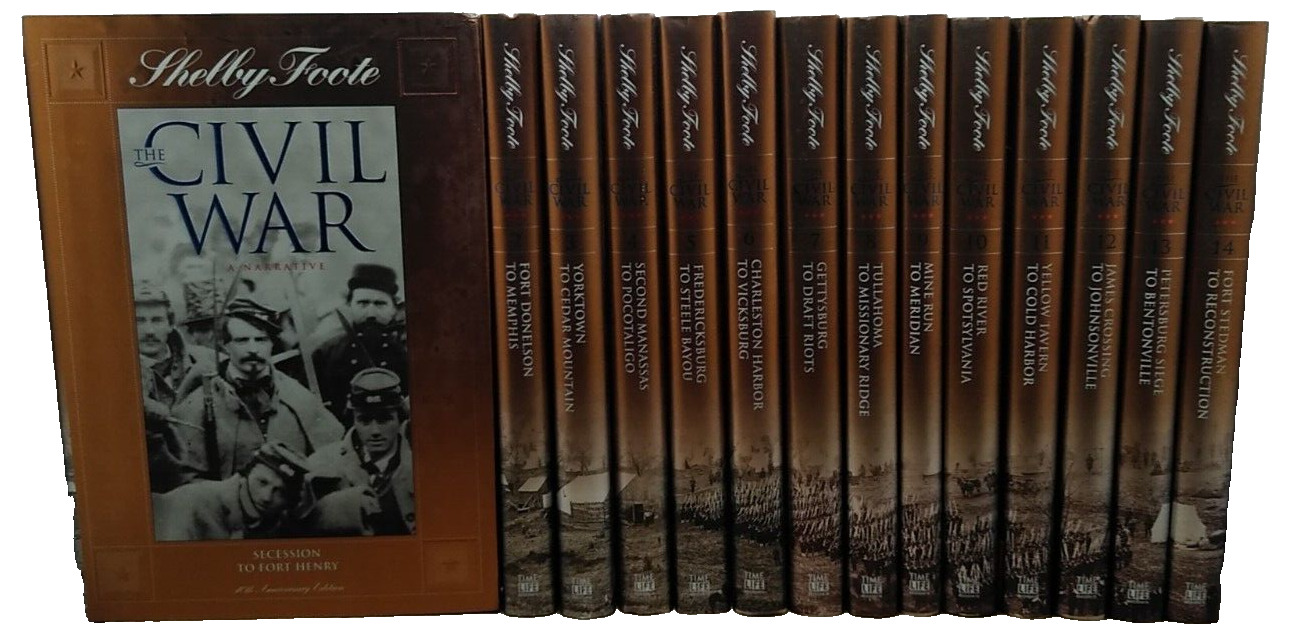 The Civil War A Narrative by Shelby Foote 14 Volume 40th Anniversary Edition HC