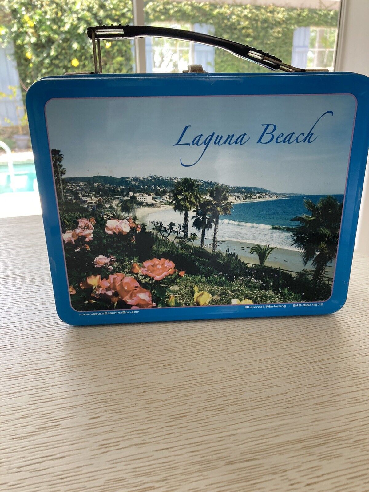 Vintage Antique Laguna Beach California Souvenir Metal Lunchbox Lunch Box LOOK