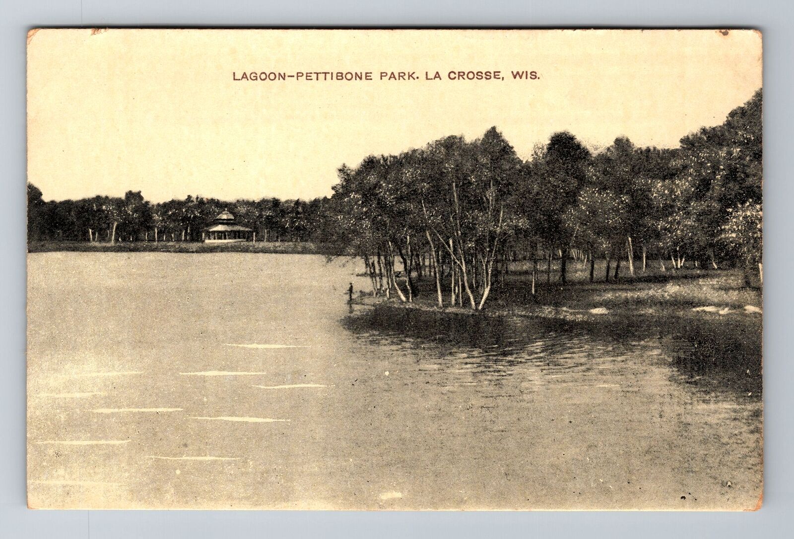 La Crosse, WI-Wisconsin, Lagoon-Pettibone Park Pond Antique, Vintage Postcard
