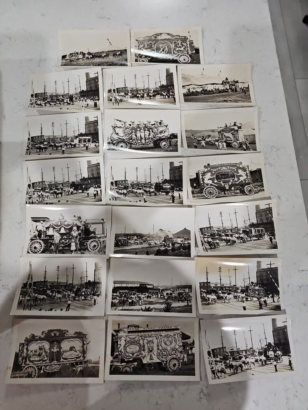hagenbeck wallace circus photos 1937 Lot Of 20 Size 6X 3 1/5 Inches 