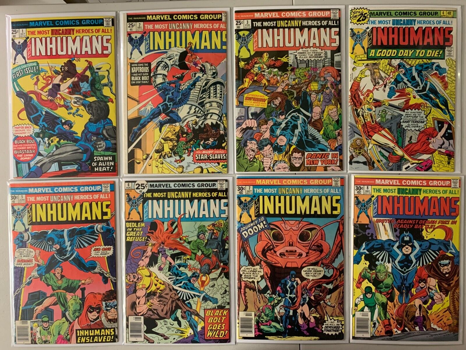 Inhumans set #1-12 12 diff avg 5.0 (1975-77)