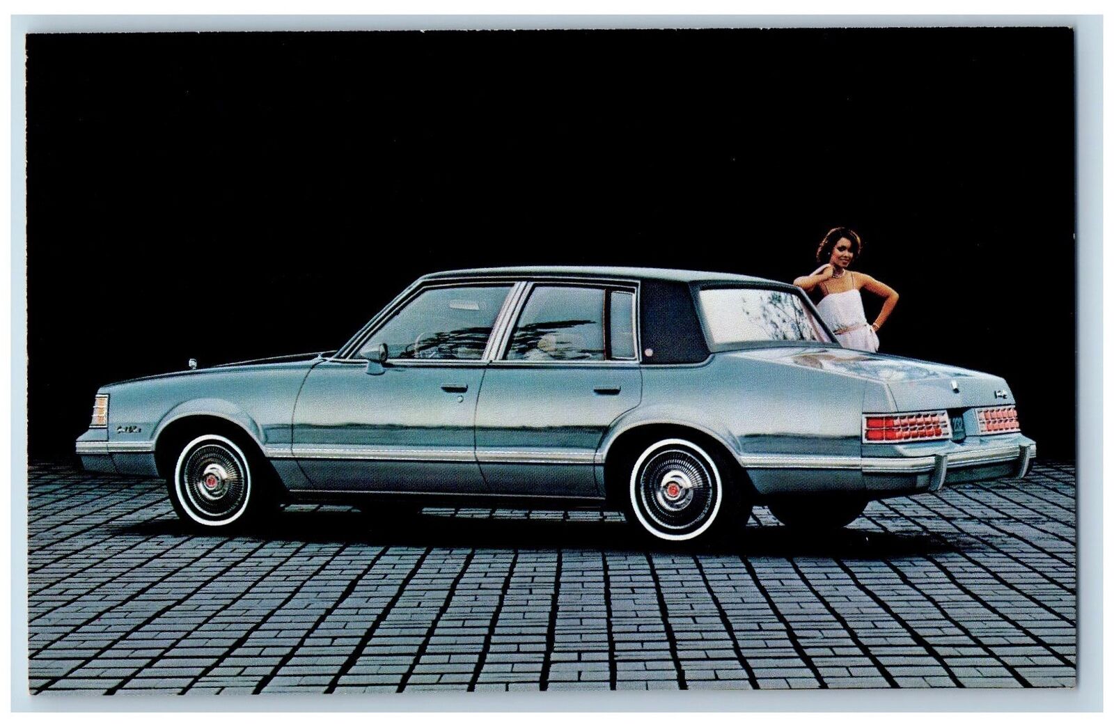 Amarillo Texas Postcard 1981 Pontiac Grand Lemans Sedan Brown Pontiac Inc. c1960