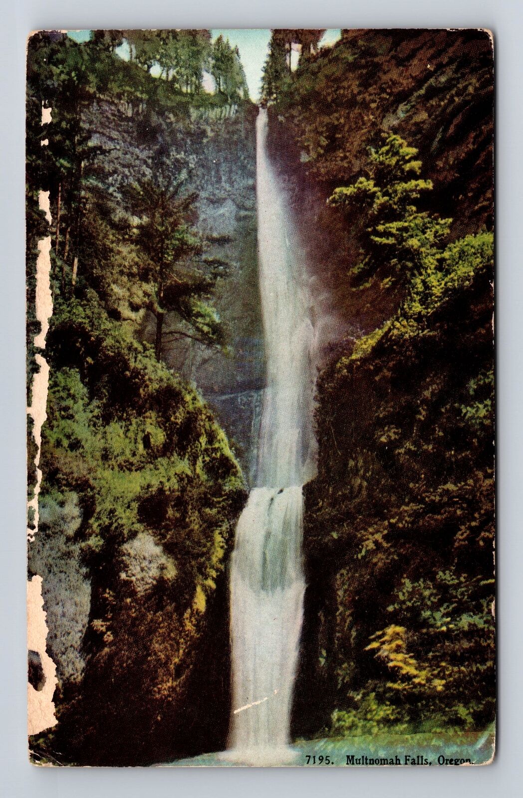 Multnomah Falls OR-Oregon, Scenic View, Antique, Vintage Postcard