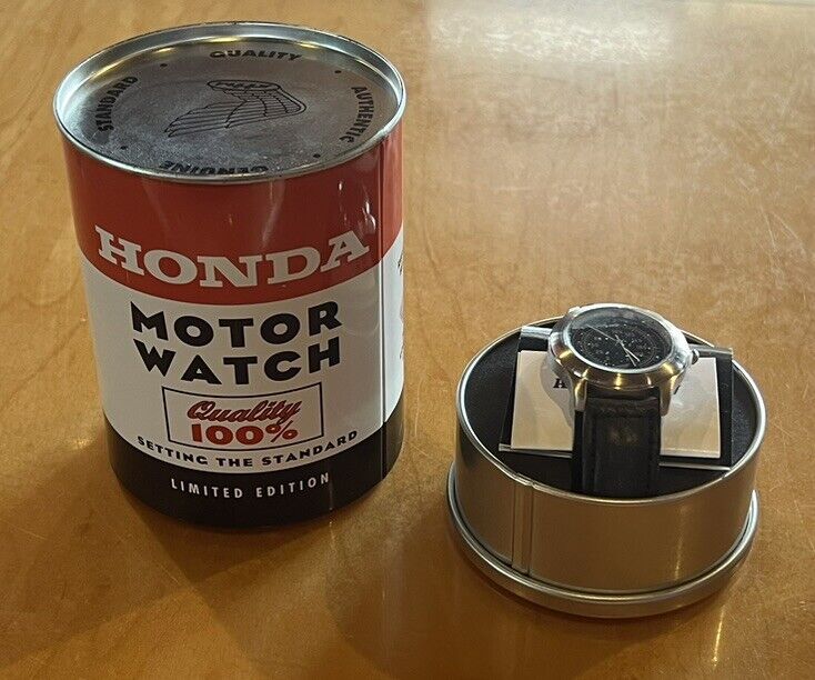 Honda Motorcycle Limited Edition Racing Motor Watch In Oil Can - Brand New