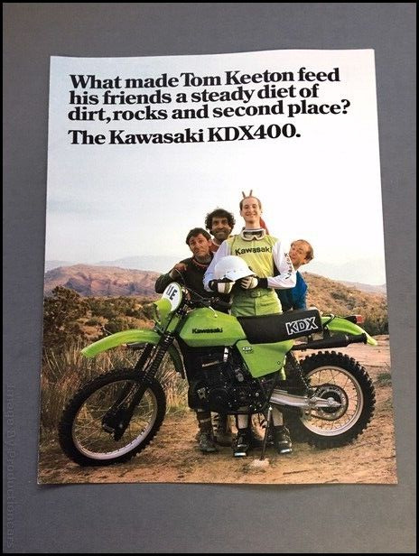 1979 Kawasaki KDX400 Motorcycle Dirt Bike Vintage Sales Brochure Folder