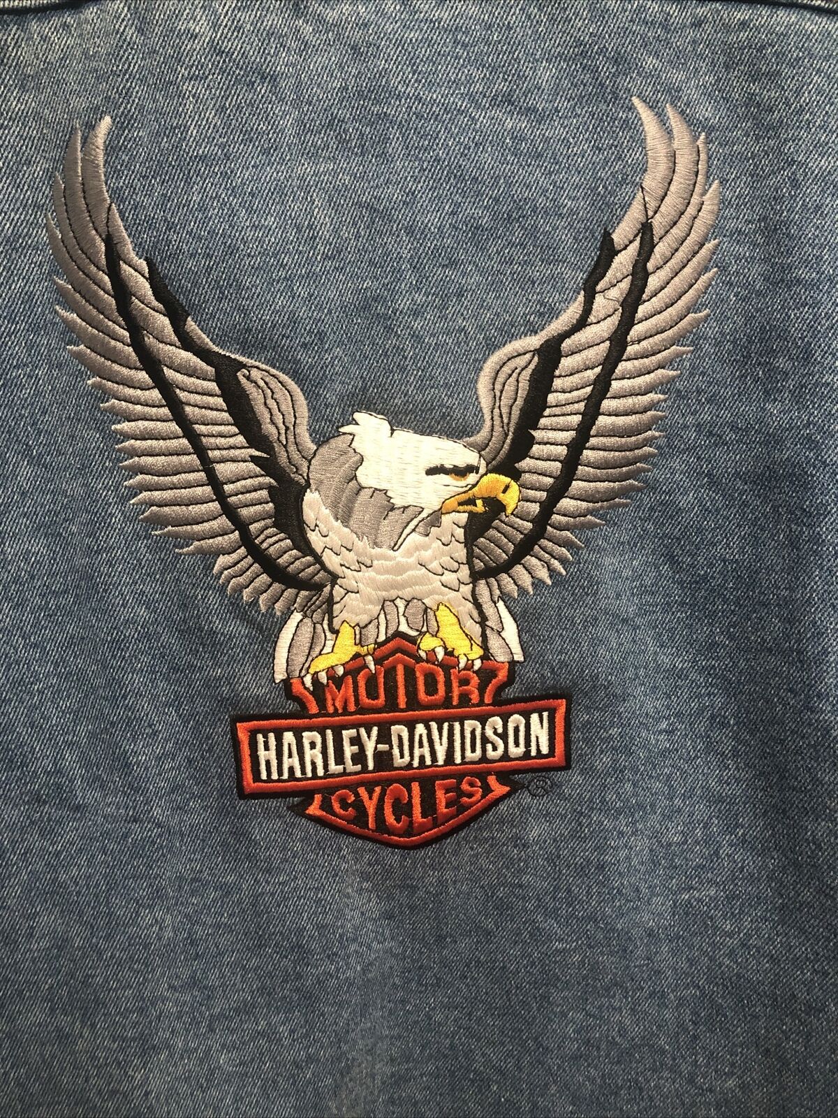 Really Cool Liberty Harley Davidson Jean Jacket Size Medium