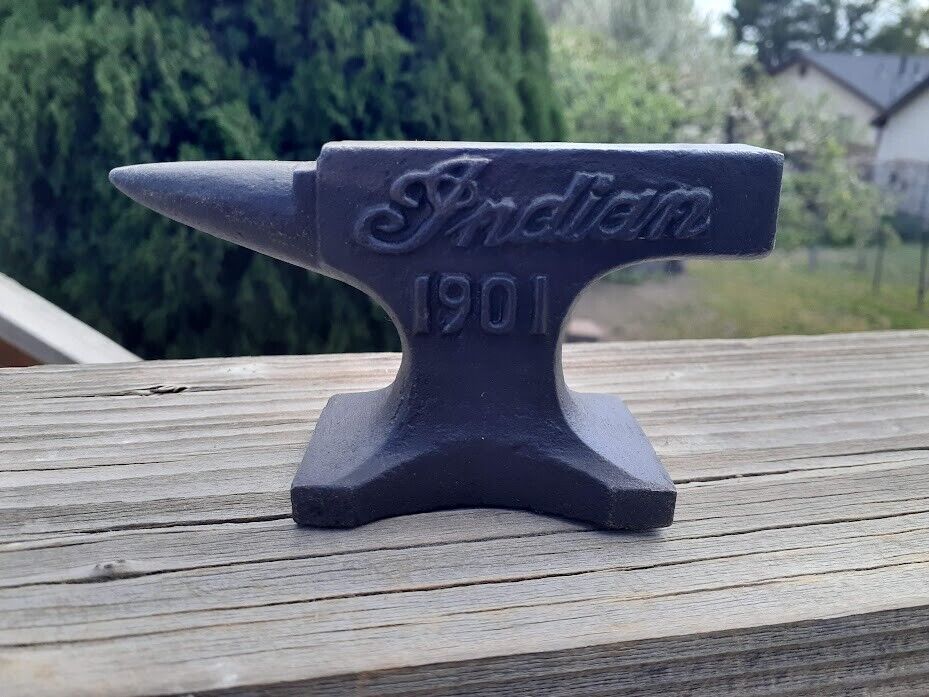 Indian Motorcycles 1901 Anvil With Antique Finish Jewelry Anvil Paperweight