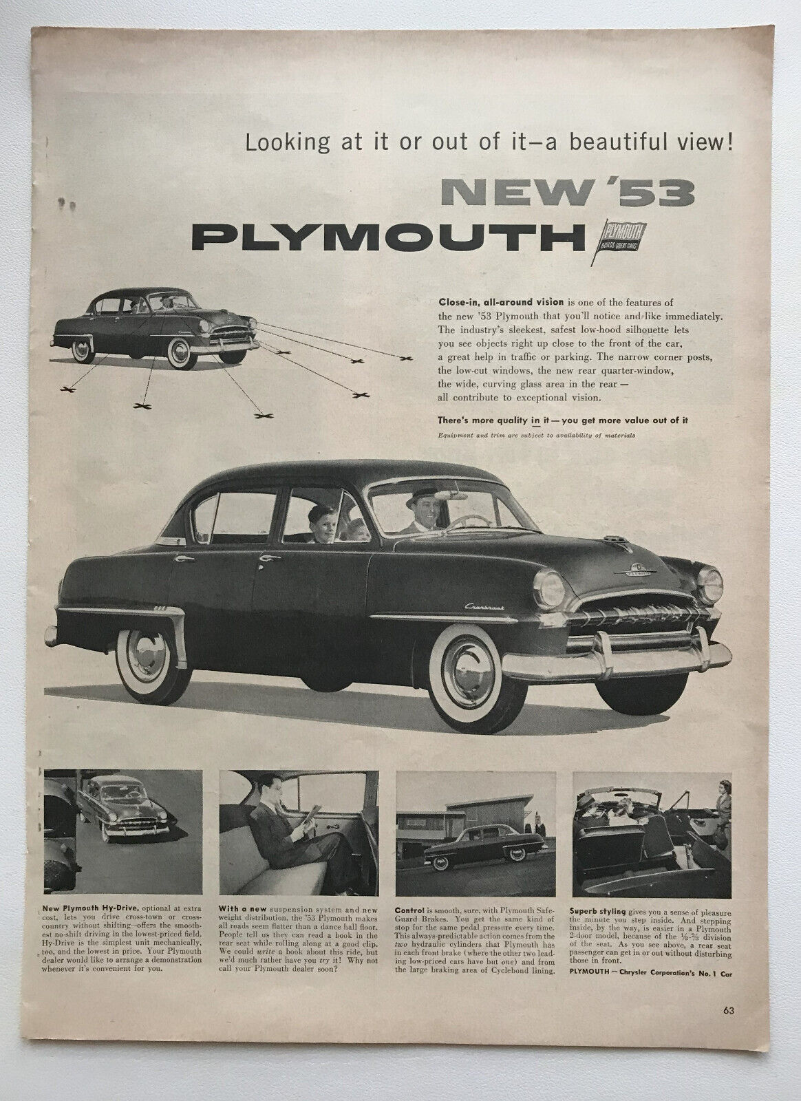 1953 Plymouth Hy-Drive, Association Of American Railroads Vintage Print Ads