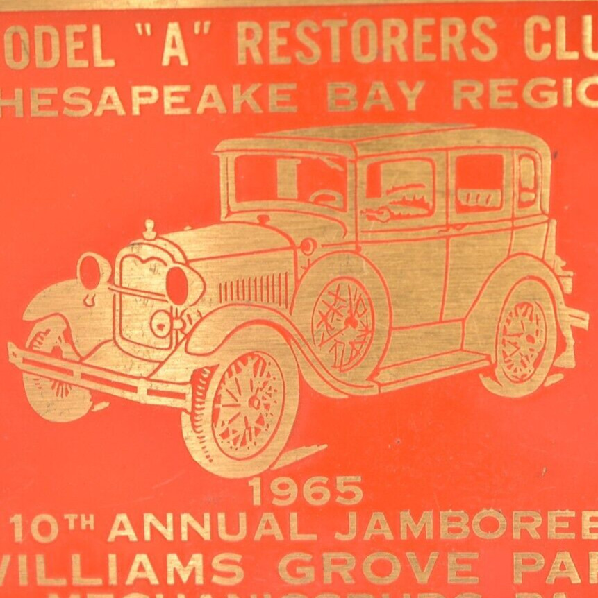 1965 Ford Model A Restorers Club Show Williams Grove Park Mechanicsburg PA Plate
