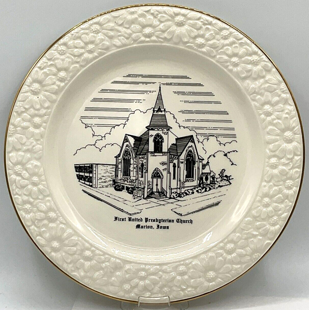 1956 Commemorative Plate First United Presbyterian Church Marion Iowa 10.5\