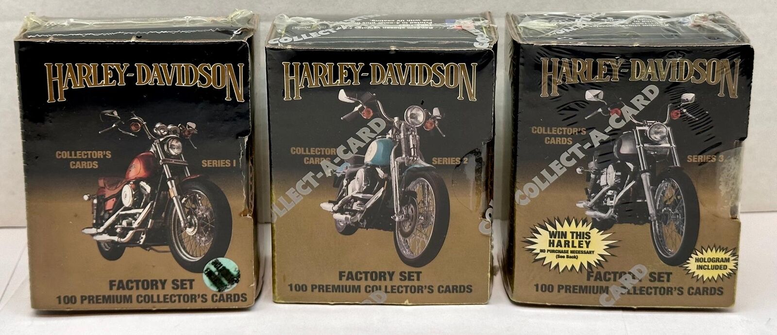 1992 Harley Davidson Collector Cards Series 1, 2 & 3 Trading Card Factory Sets