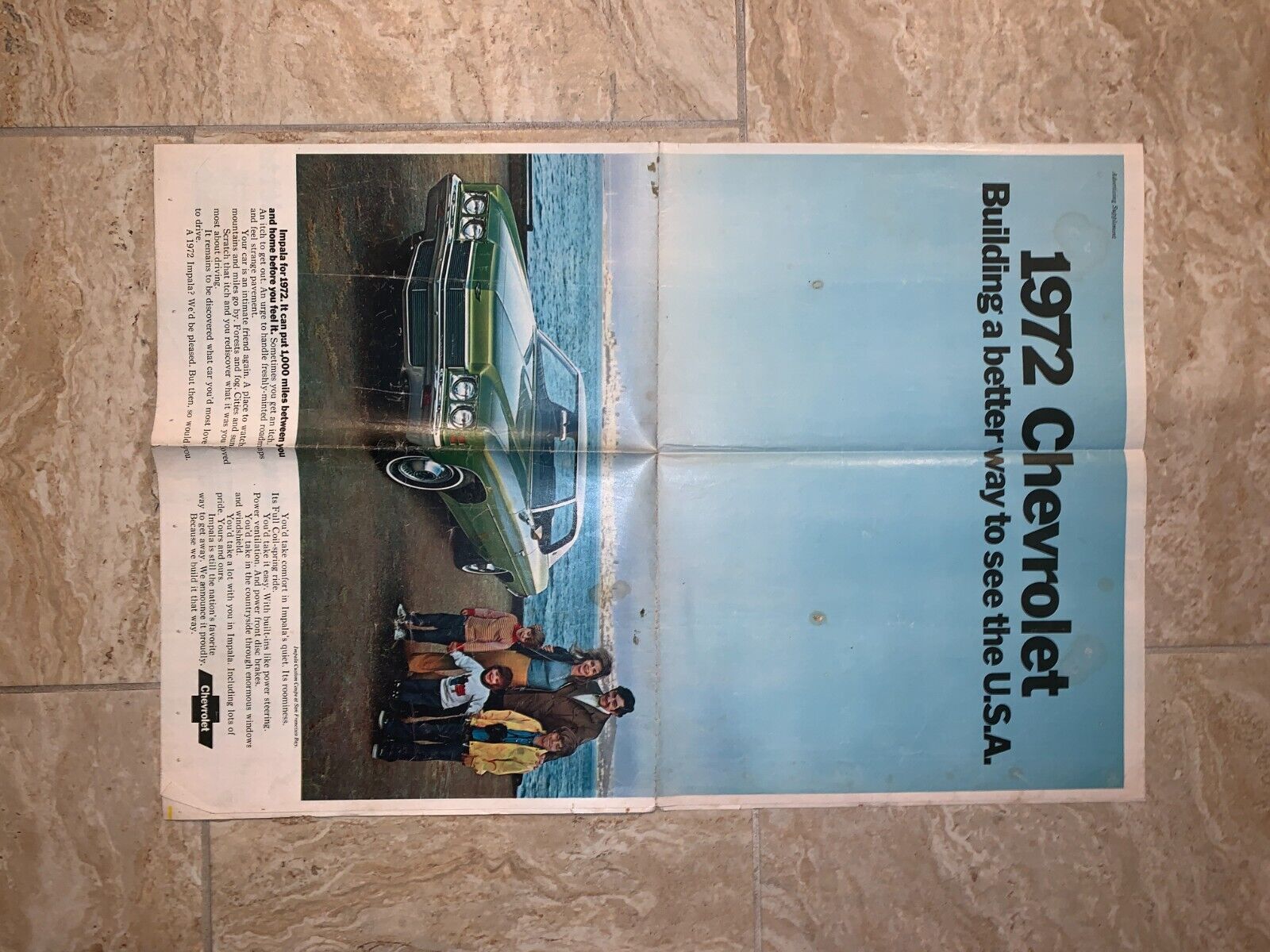 Vintage 1972 Chevrolet Impala/Full Lineup Array Foldout Brochure Catalog Color