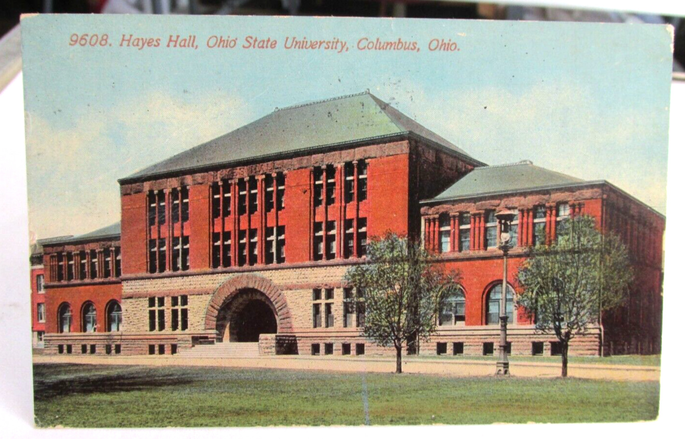 1914 OHIO STATE UNIVERSITY Columbus Ohio Oh Postcard Hayes Hall Posted college