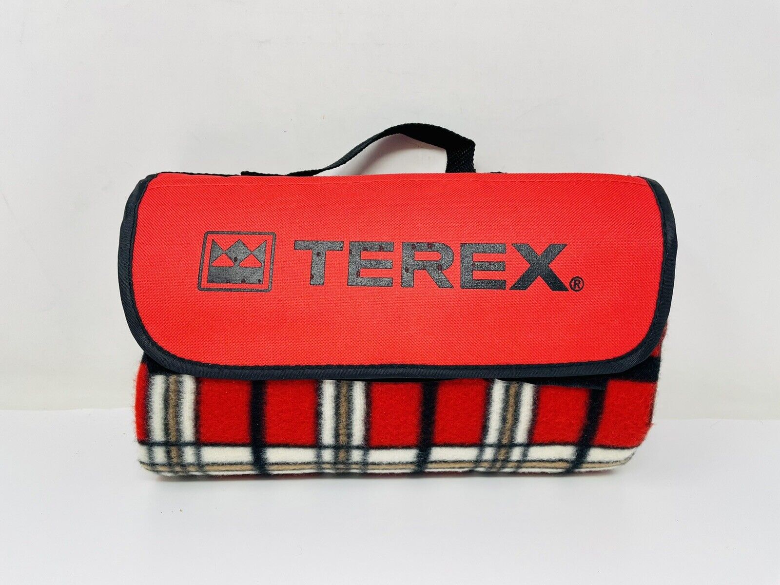 Vintage Terex Logo Fold up Carry on Picnic outdoor Blanket Collectible NOS