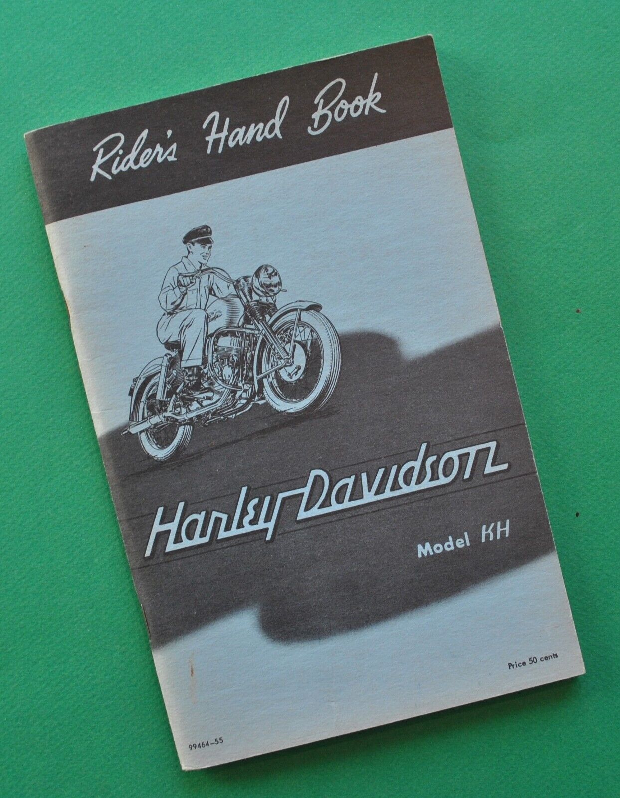 Original 1954-1956 Harley Davidson Riders Hand Book KH Model Owners Manual Book