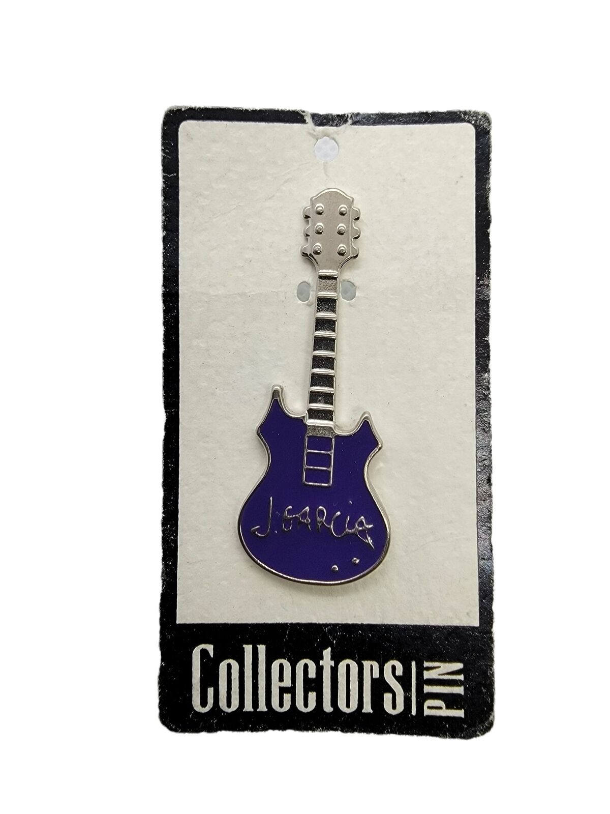 J Jerry Garcia Collector's Pin Purple Enamel Guitar Neck Tie Tack Pin