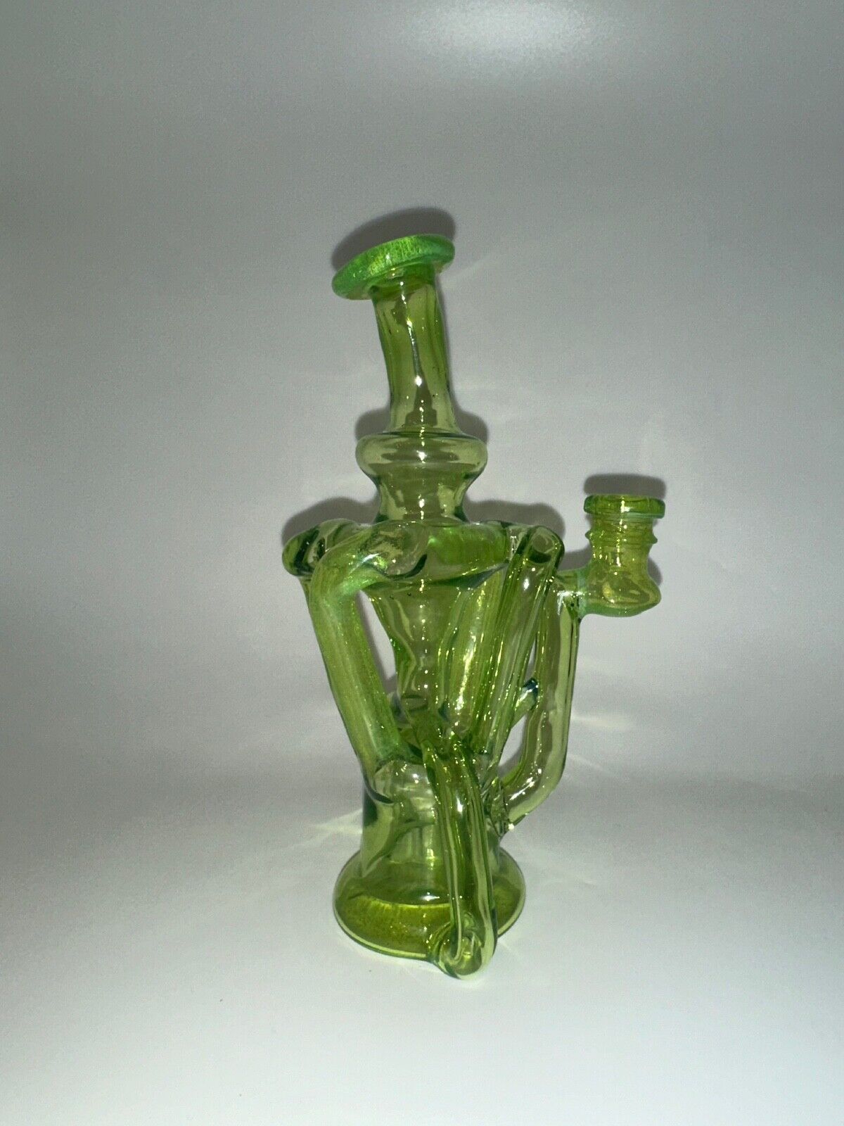 Full Color Quad Split Drain Recycler Rig Hateraide Green