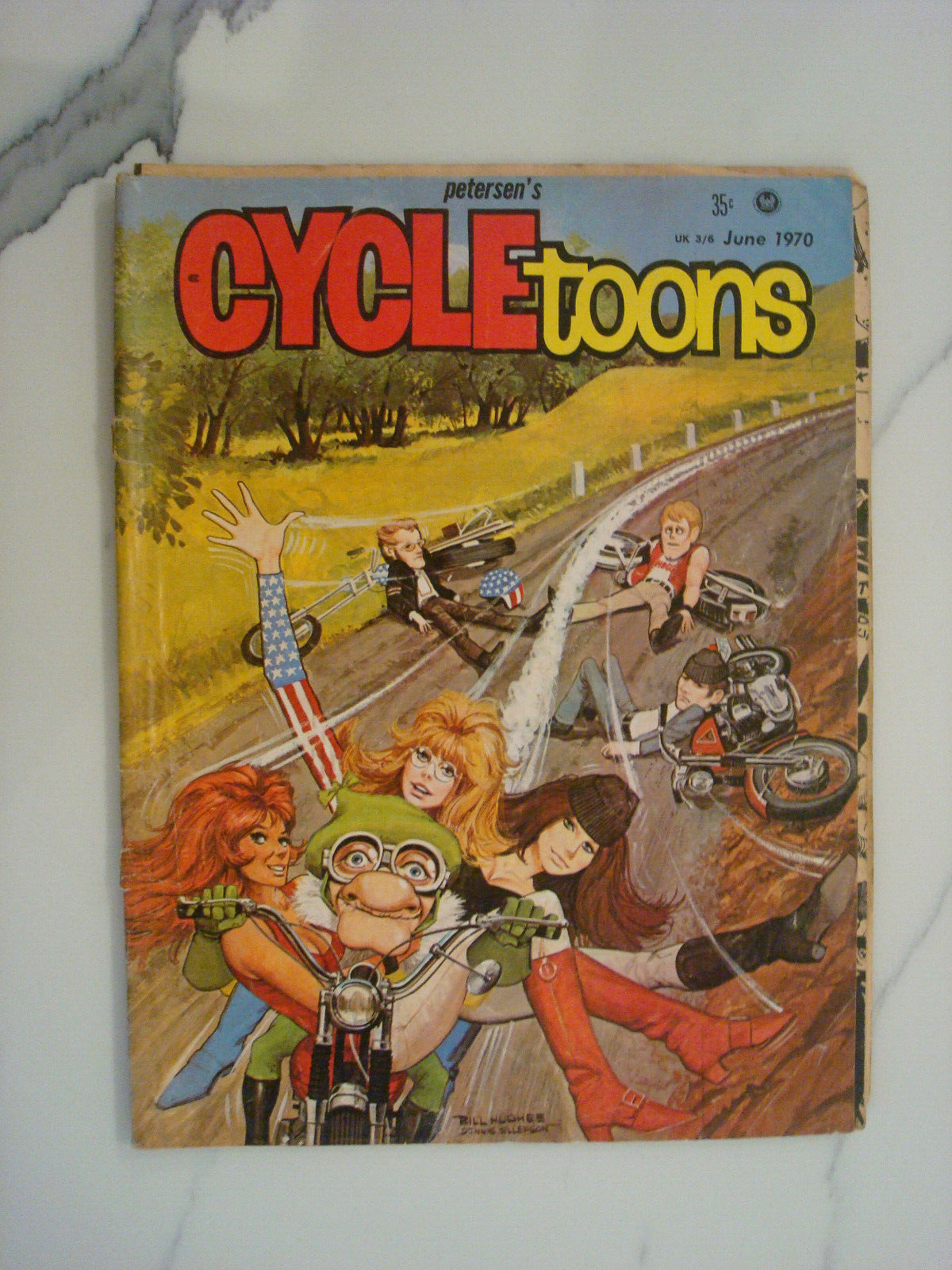 JUNE 1970 PETERSEN\'S CYCLEtoons MOTORCYCLE CHOPPER HOT ROD DRAG CARTOONS