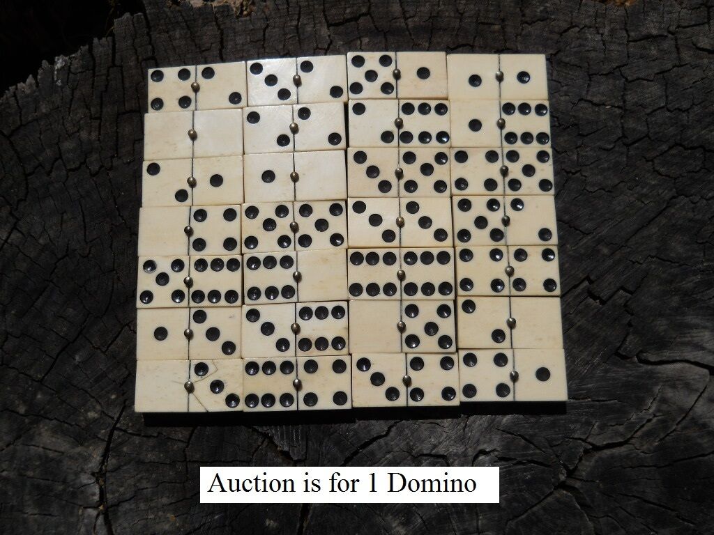 Old Rare Vintage Antique Civil War Relic Domino Game Piece Extremely Rare 