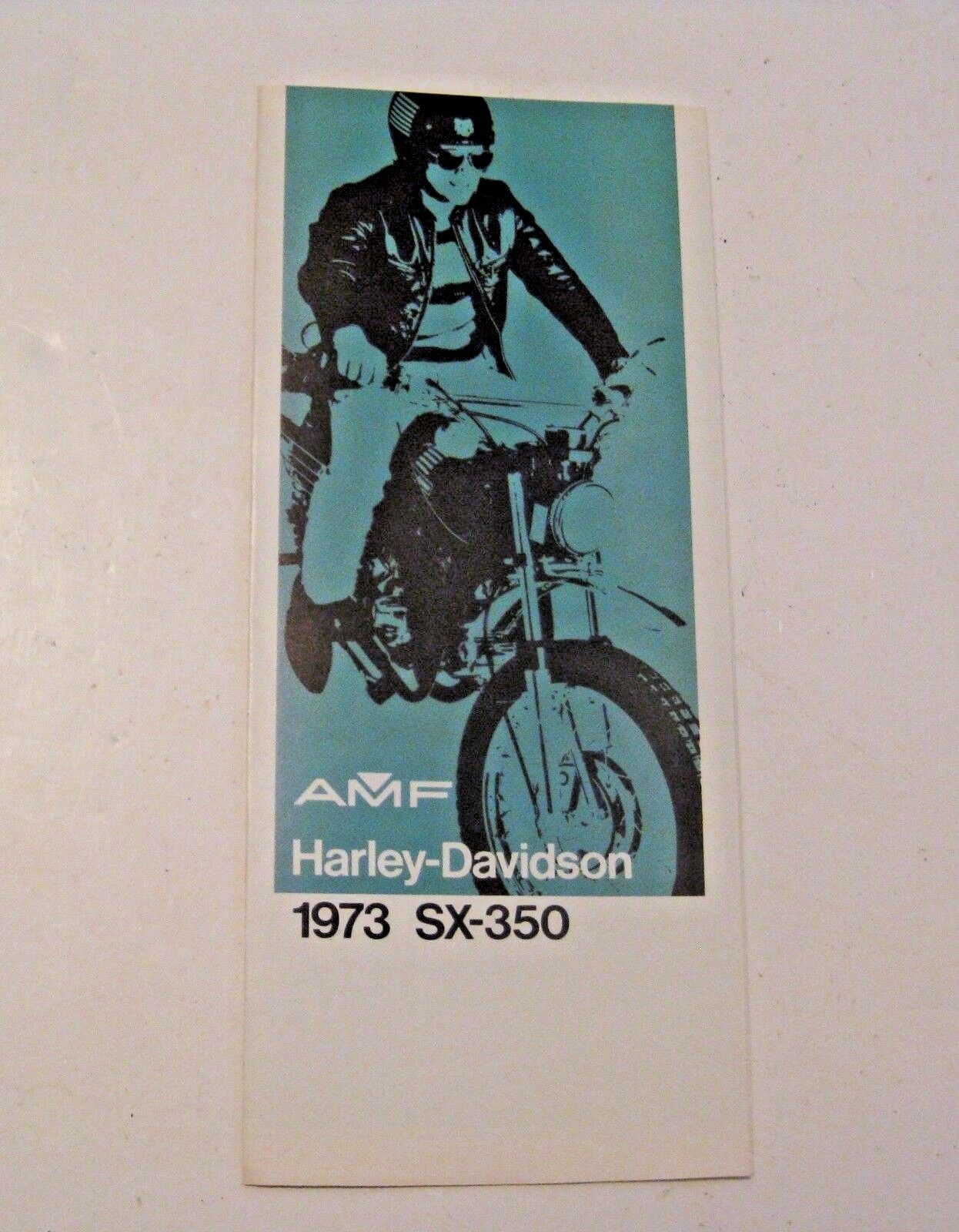 RARE NOS VINTAGE 1973 SX-350 HARLEY DAVIDSON MOTORCYCLES ADVERTISING BROCHURE