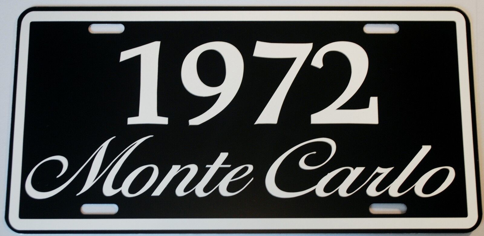 1972 72 MONTE CARLO METAL LICENSE PLATE 350 400 454 SS LOWRIDER CHEVY