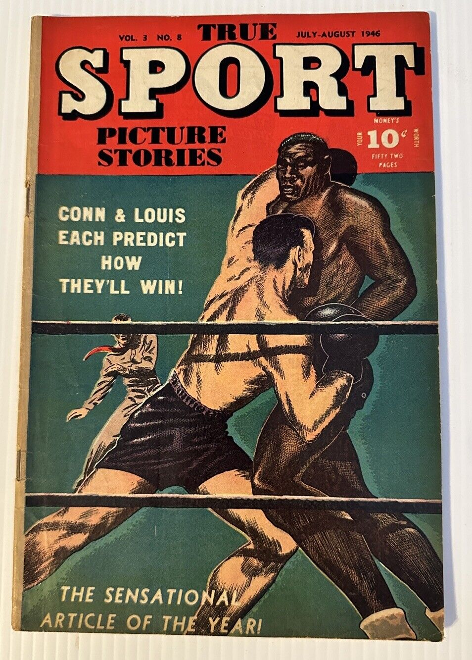 True Sport Picture Stories #8 1946 (VG+/FN-) Joe Louis Vs. Billy Conn