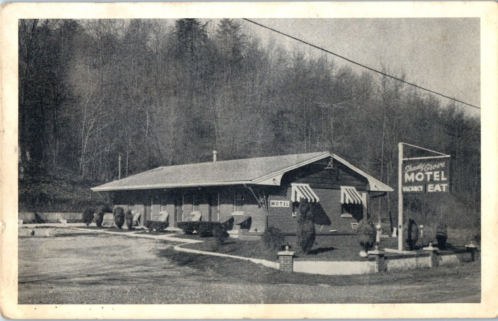 1920s Vintage Real Photo Postcard Shady Grove Motel & Restaurant West Virginia