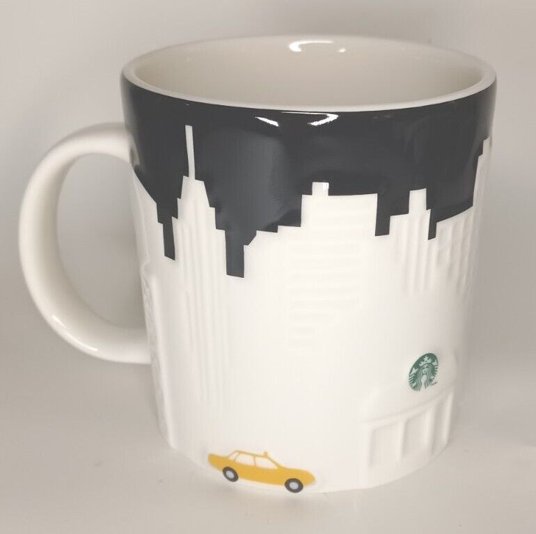 Starbucks New York City 2012 3D Skyline Taxi Coffee Mug Collector Series 16oz