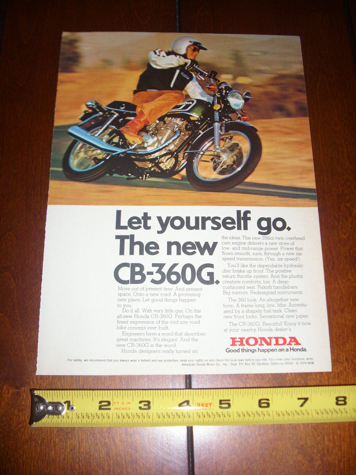 1974 HONDA CB 360 - ORIGINAL AD CB360 G