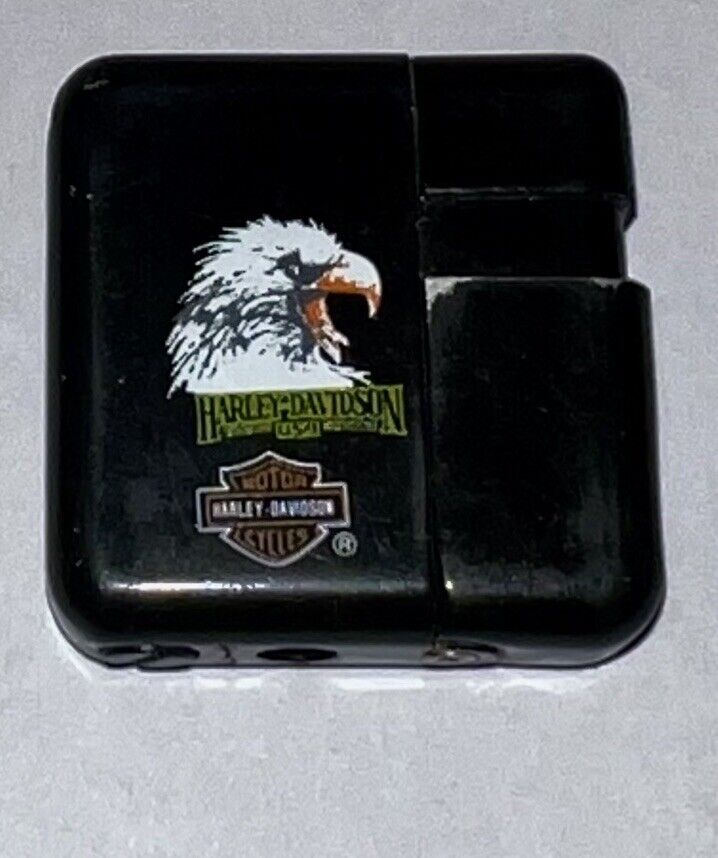 💥Vintage Harley Davidson Motorcycles Small 1.25”x1.25”Butane Pocket Lighter