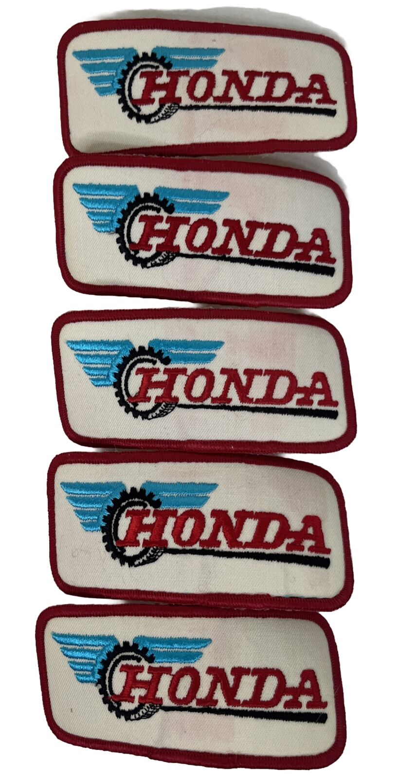 Vtg Honda Logo Racing Patch Decal Motocross Motorcycle Racing Stains Lot 5