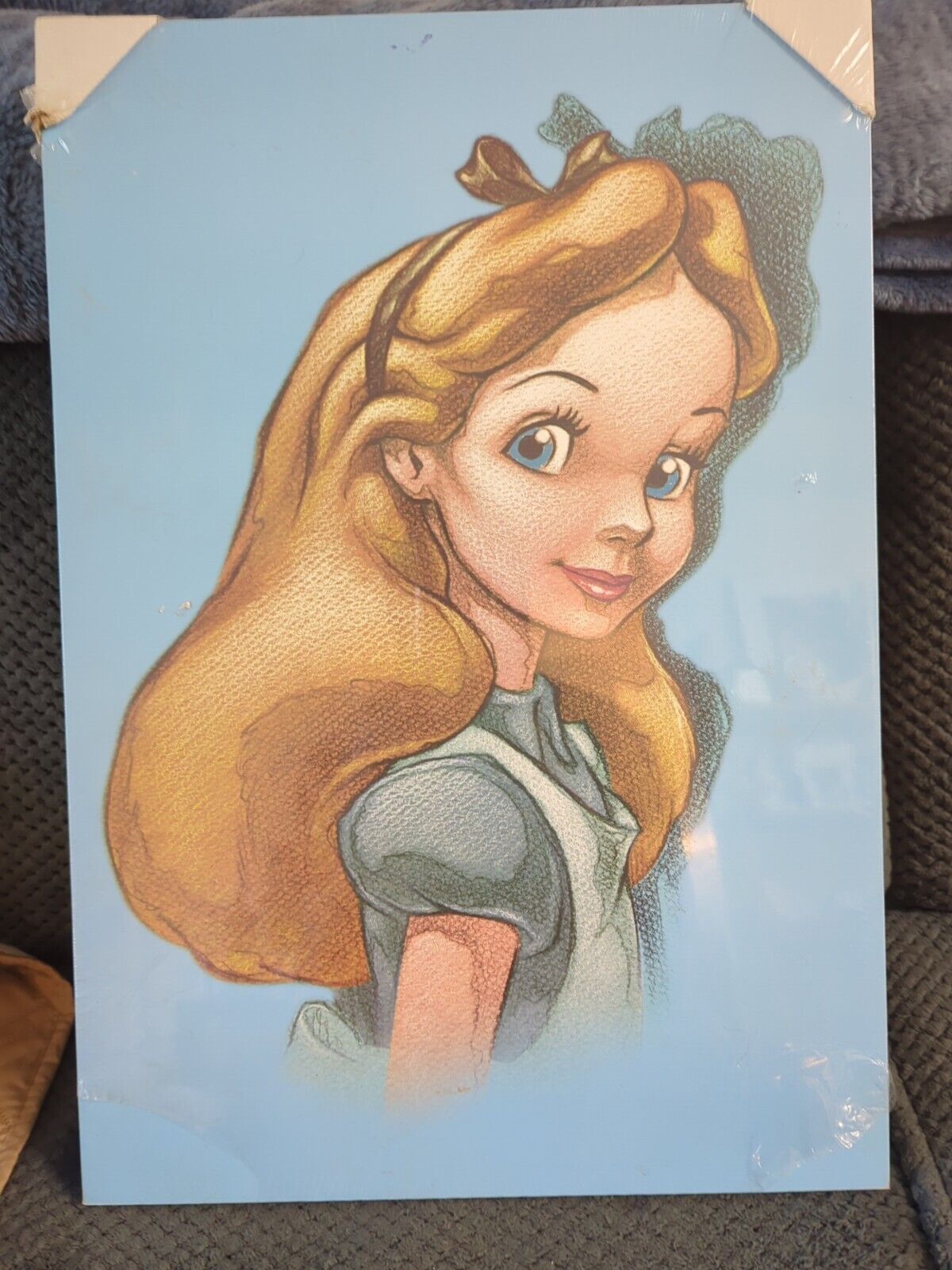 Disney Store Exclusive Alice In Wonderland Art Canvas 23x16 RARE HTF